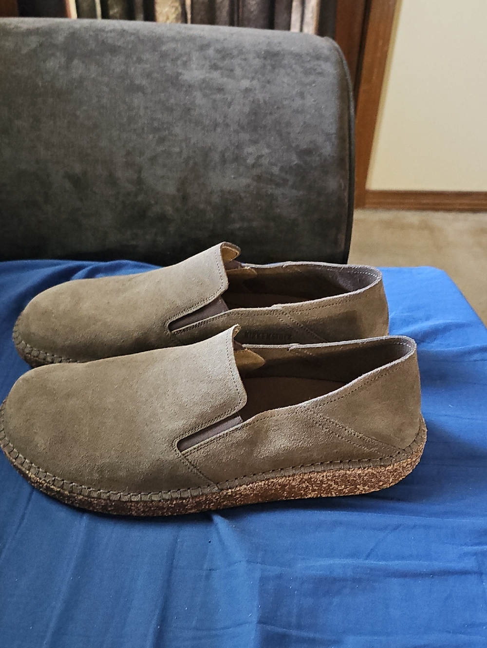 Birkenstock Men's Suede Slip-On Loafers in Brown